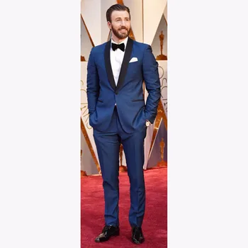 

2018 Latest Coat Blue Men wedding Suit Jacket Groom mens Suits Terno Slim Fit 2 Piece Tuxedo Custom kingsman Blazer Masculino