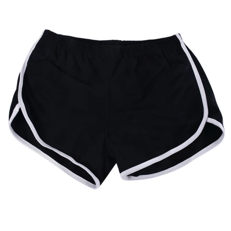 NIBESSER, сексуальные пляжные летние эластичные шорты для фитнеса, женские хлопковые Стрейчевые домашние шорты, повседневная мягкая спортивная одежда, свободные шорты Egde - Цвет: Black