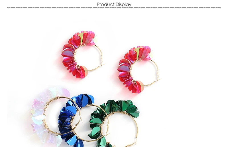 AYAYOO Hoop Earrings for Women Statement Fashion Summer Fringe Earring Female Hanging Gold Color Earings Fashion Jewelry (1)