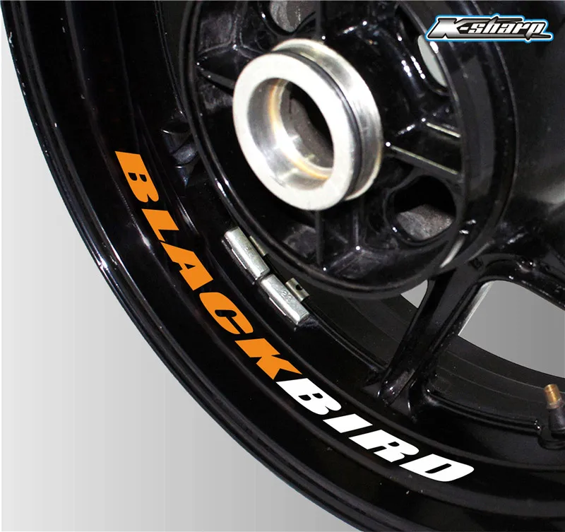 Высокое качество moto rcycle rim логотип наклейка светоотражающая Мото Аксессуары Украшение для Benelli blackbird cbr1100xx 1100 - Цвет: 7