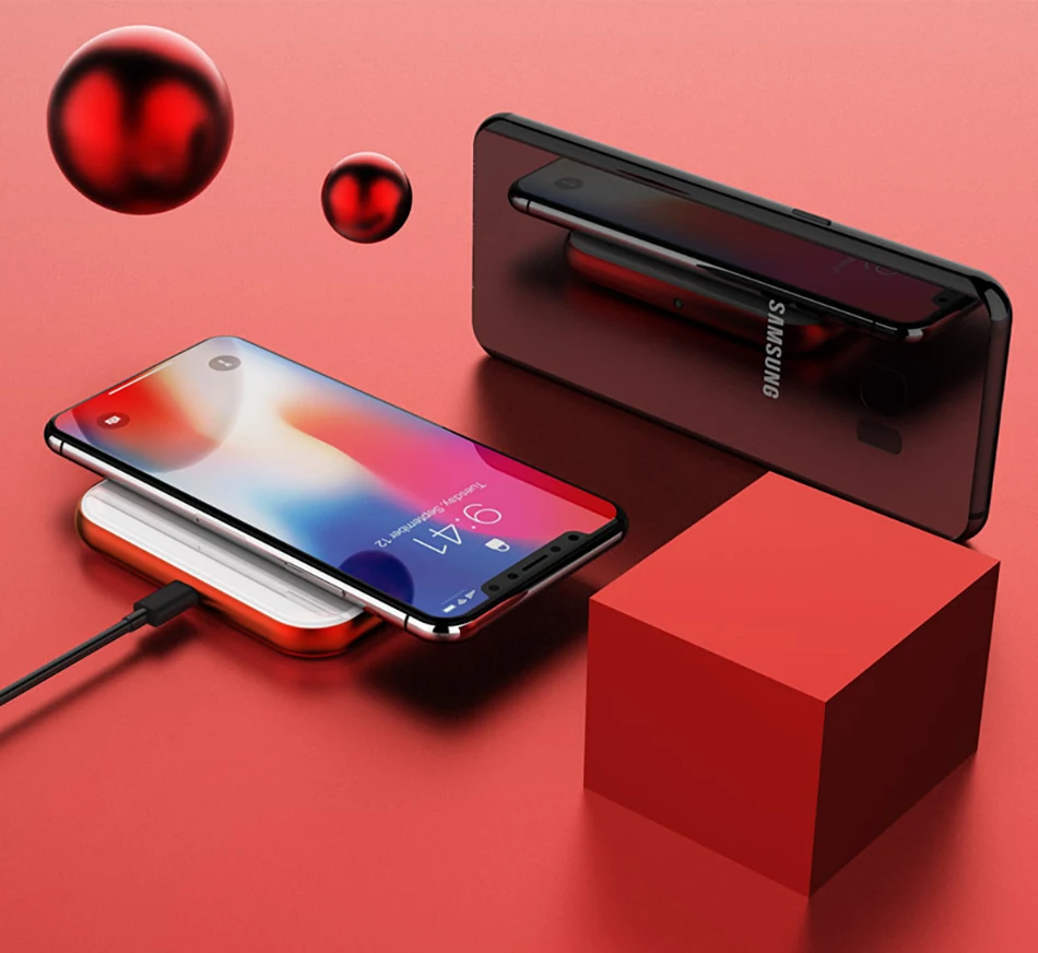 !ACCEZZ Mirror Phone Stand Charger 7.5W Fast Qi Wireless Charging For iPhone X 8 Plus XS MAX XR MIX 2S 10W Charge For Samsung S8 (5)