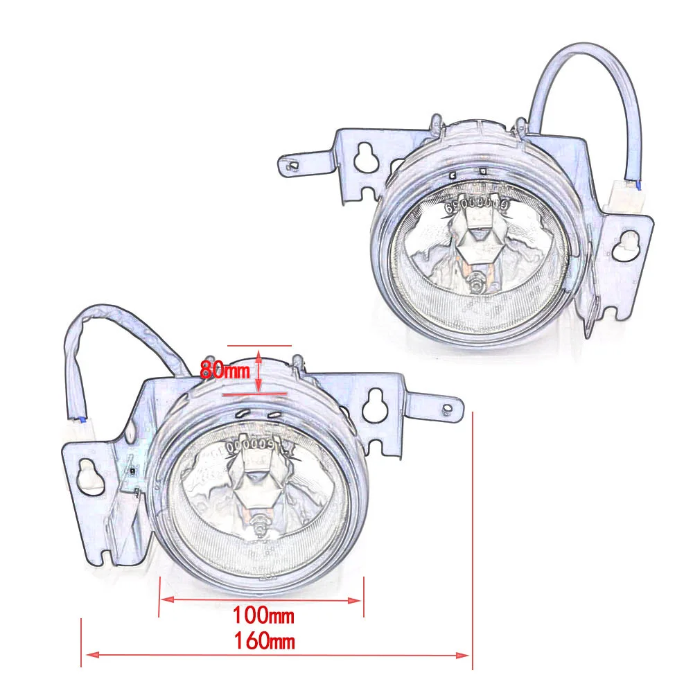 CNSPEED желтый/ясно туман светильник лампы галогенные fit 99 00 для HONDA CIVIC 2/3/4 dr EK EM JDM