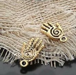 

19*11mm gold Hand charms 50pcs / lot free shipping wholesale diy jewelry components