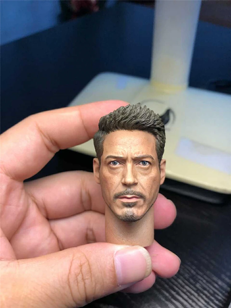 Пользовательские 1/6 масштаб Tony Stark голова Лепка для 12 дюймов Phicen jiaul кукла Фигурка коллекция