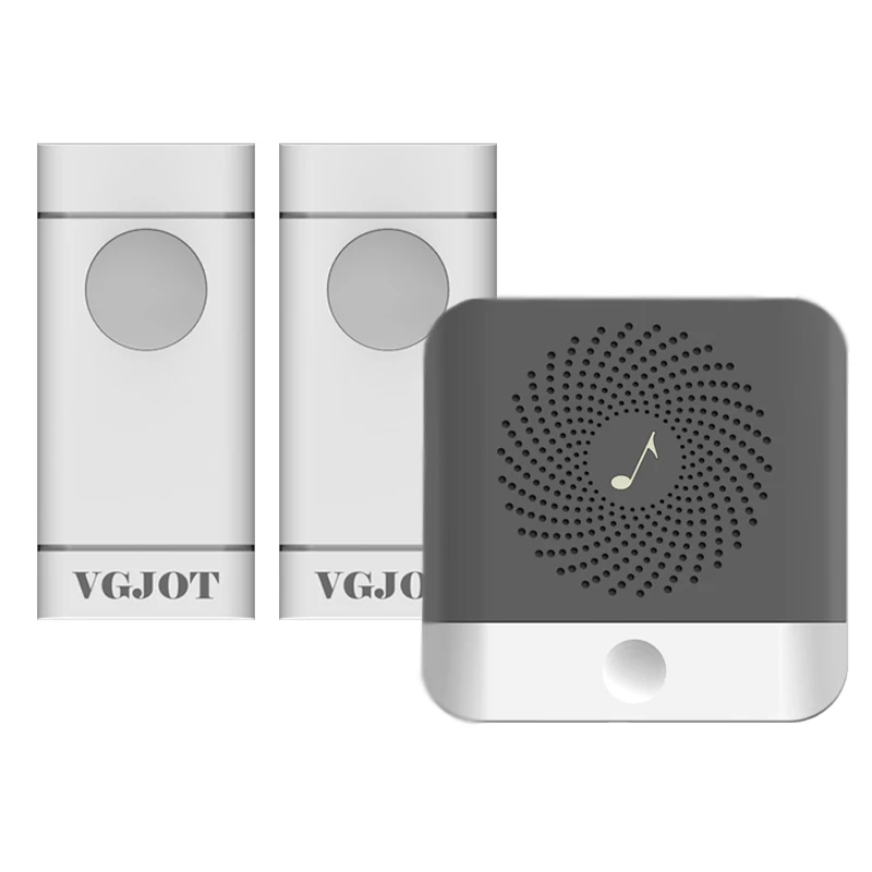 2 Transmitters 1 Receiver Wireless Ring Bell EU Plug Doorbell Wireless Doorbell Call Door