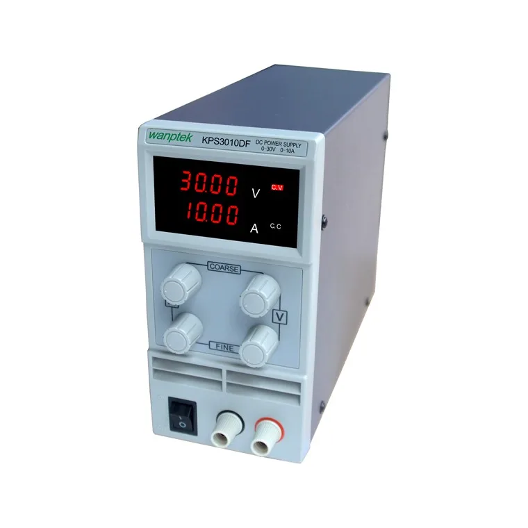 

KPS3010DF 0-30V/0-10A 110V-230V 0.1V/0.001A EU LED Digital Adjustable Switch DC Power Supply mA display