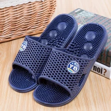 IVI Lovers Bathroom Slippers Men Women Female Slip-resistant Pantuflas Home Plastic Slipper Shower Acupoint Massage Pantufas