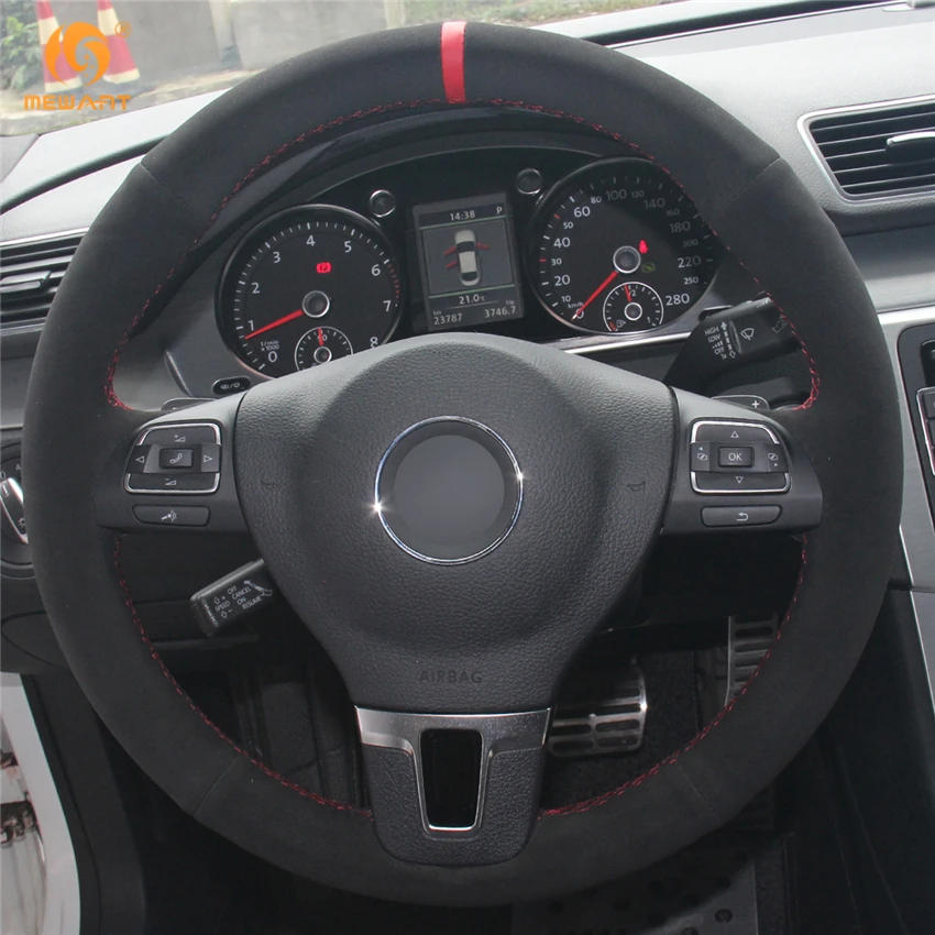 MEWANT черная замшевая искусственная кожа для Volkswagen VW Gol Tiguan Passat B7 CC Touran Jetta Mk6
