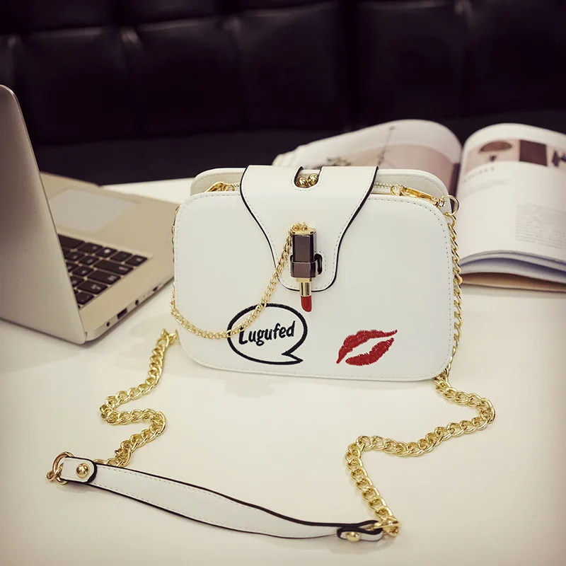 

Fashion new handbags High quality PU leather Women bag Small incense wind chain Shoulder bag Lock Stereotypes lattice