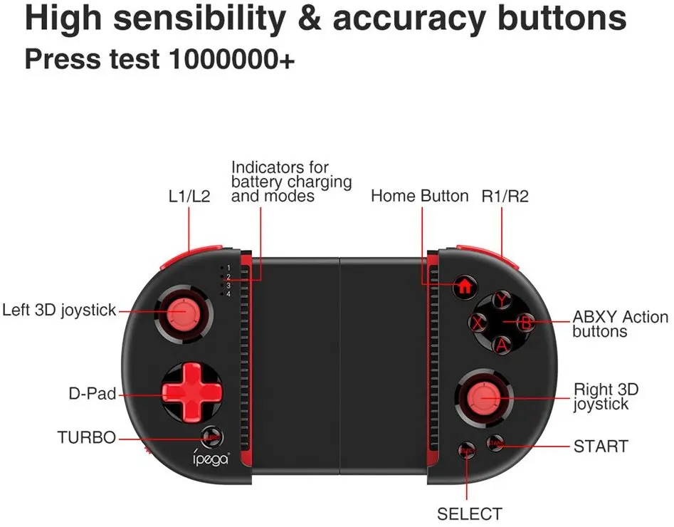 Ipega 9087 PG-9087 PG9087 Bluetooth беспроводной игровой контроллер геймпад, джойстик