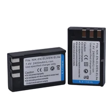 Akuu-2 uds. De EN-EL9 de 2400mAh, EN-EL9a EN EL9 para cámara Nikon EN-EL9a D40 D60 D40X D5000 D3000
