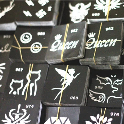 

20PCS/SET Airbrush Tattoo Stencil Animal Wing Letter Popular Designs Glitter Tattoo Stencil Henna Stencils
