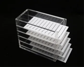 

5 Layers clear Eyelash Storage Box Makeup Display Container Eyelashes Holder Case Grafting Eyelash Transparent Box Extension