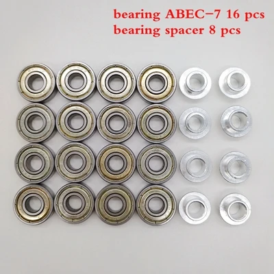 Роликовые коньки колеса для детей 64 мм 72 мм 76 мм 82A - Цвет: bearing ABEC-7