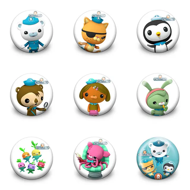 9pcs cartoon octonauts badge
