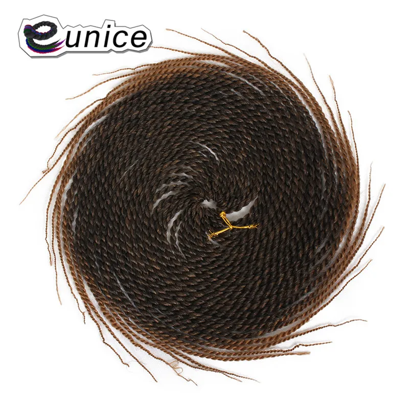 Eunice волосы предварительно скручиваются крючком синтетические волосы для наращивания тонкие Сенегальские накрученные волосы косички Омбре африканские плетеные волосы 22"
