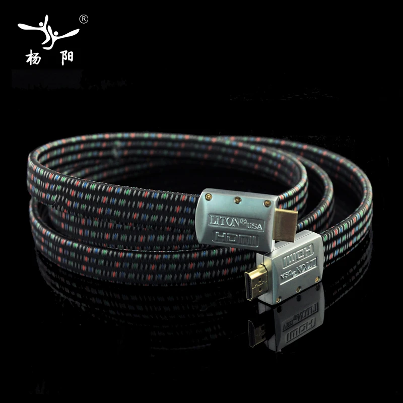 Кабель YYAUDIO LITON HiFi HDMI к кабель 2 0 4k 3D 60fps для HD ТВ ЖК ноутбука PS3 проектор