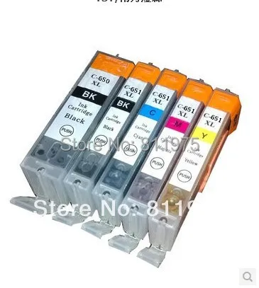 

50pcs PGI-650 CLI-651compatible ink cartridge For canon PIXMA MG5460/MG5560/MG6460/PIXMA MX926/MX726/PIXMA Ip7260 printer