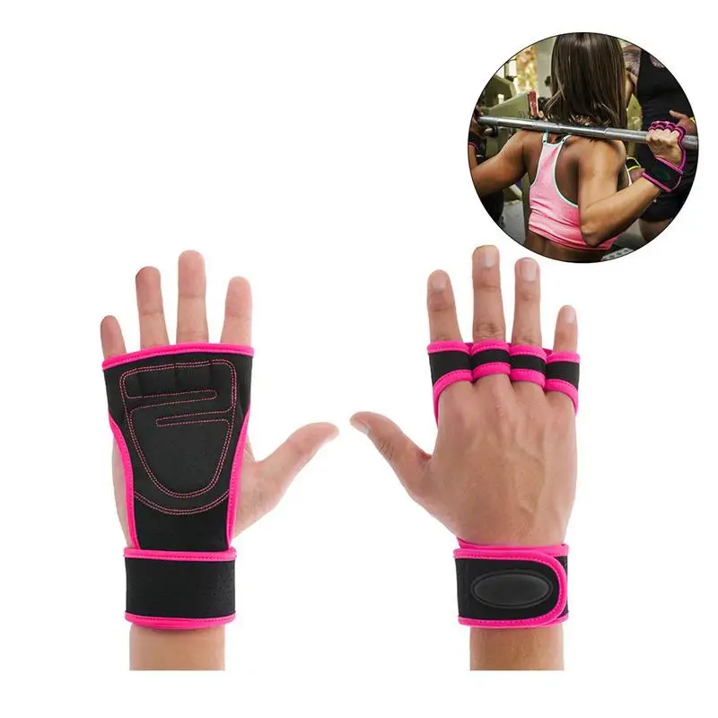

2018 Hot Sale Fitness Gloves Hard Pull Pull-Ups Power Booster Male Five-Finger Non-Slip Palm Protection Sports Wrist Gloves