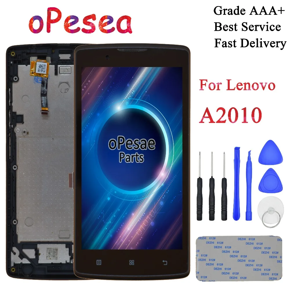 oPesea 4.5'' For Lenovo A2010 A 2010 Angus 2 Full LCD Display Panel Touch Screen Digitizer Glass Sensor Assembly With Frame |