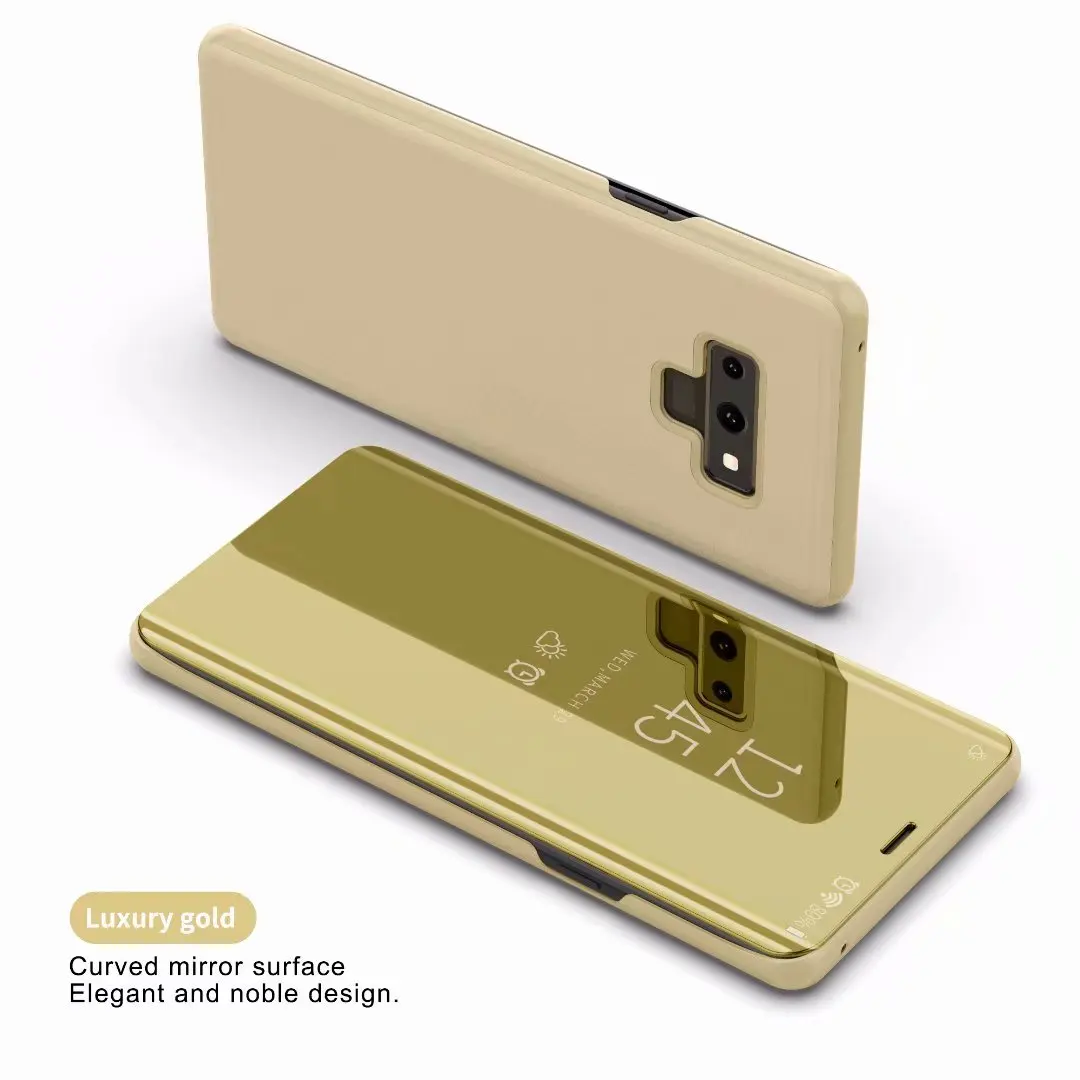 Умный зеркальный флип-чехол для samsung Galaxy Note 9 8 7 S10 S9 S8 Plus Lite гальванический прозрачный держатель для телефона(XS0320