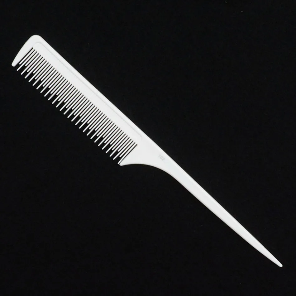 

Professional Salon Hairdressing Comb Antistatic Heat Resistant Tail Combs Barber Cut Brush White Carbon Haircut Comb