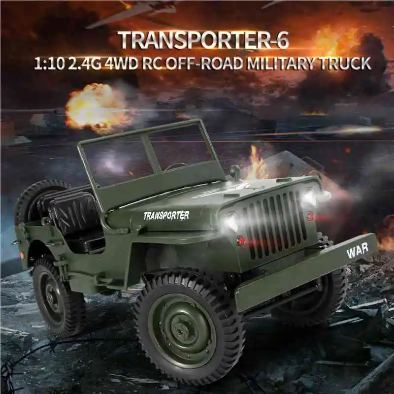 Skup Eachine EC01 2.4G 1 10 4WD samochód wspinaczkowy rc Jedi Transporter kamuflaż ciężarówka wojskowa RTR model rc pojazd terenowy zabawki
