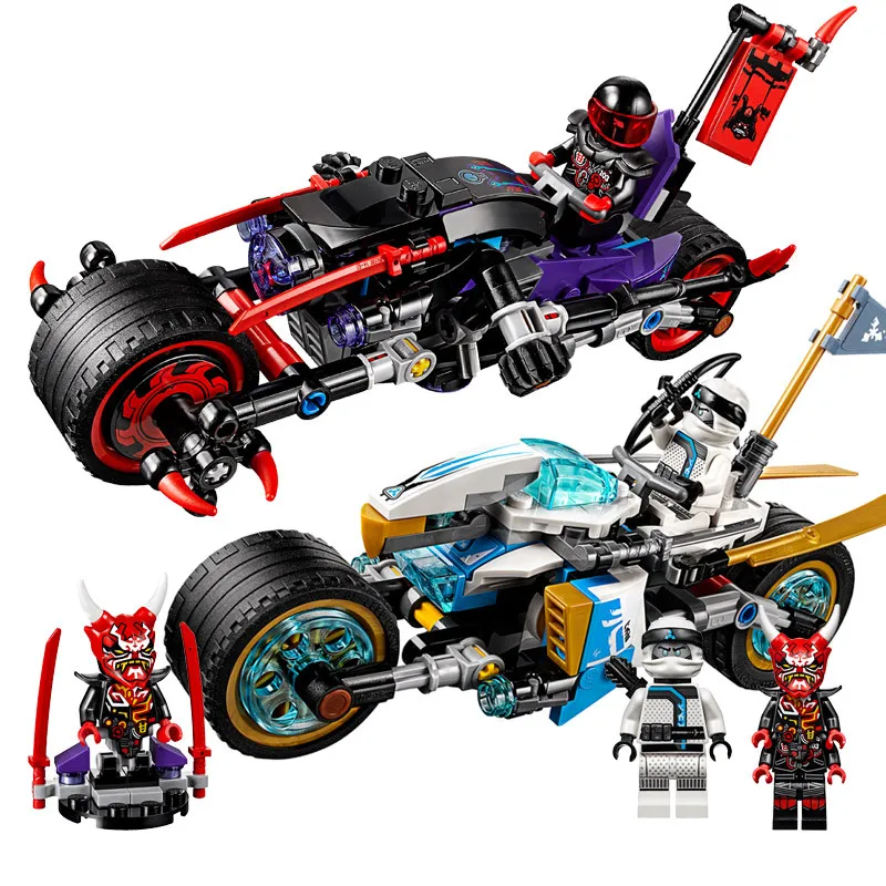 

2018 Lepin 06074 NinjagoINGly Movie Zane Bike Chase Snake Jaguar Bike Race Building Blocks Compatible LegoINGly 70639
