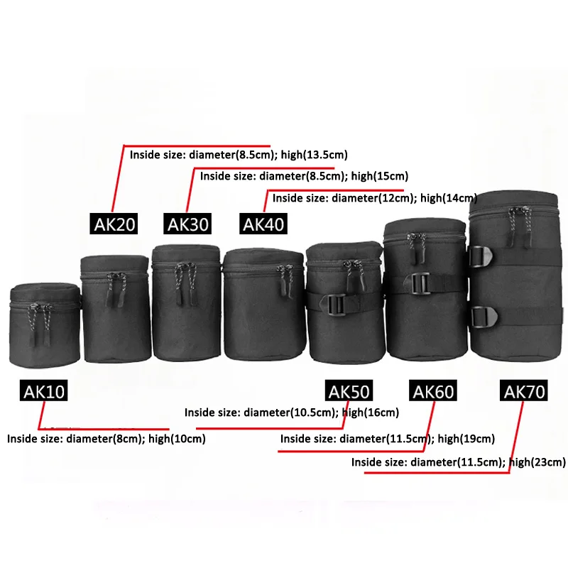 Deluxe Camera Lens Bag Waterproof Pouch for DSLR Nikon Canon Sony Olympus Case Soft Padded waterproof camera bag