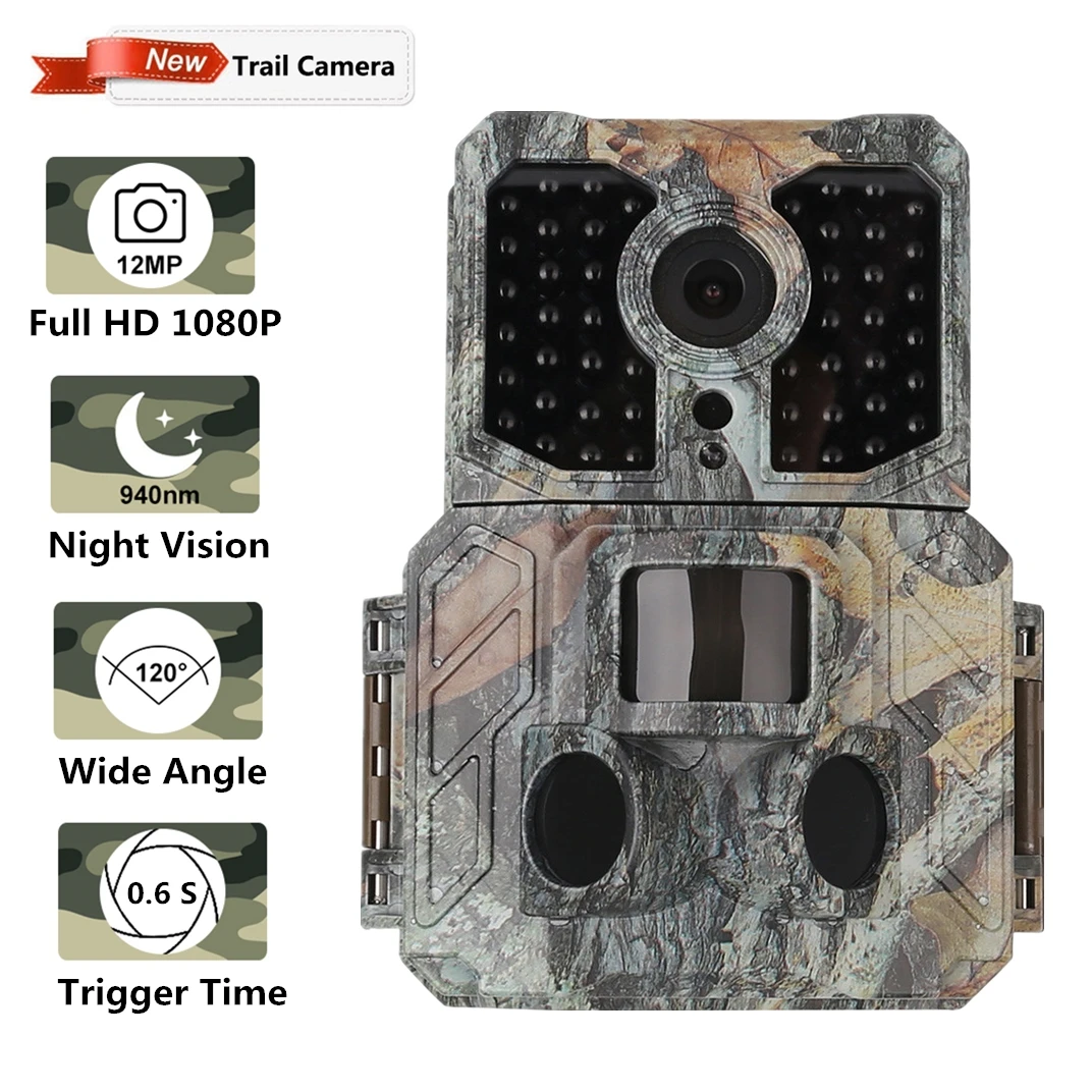

16MP 1080P 120° PIR Sensor Wildlife Game Hunting Camera Hidden Ghost Hunting Trail Camera Deer Feeder 65ft/20m Infrared