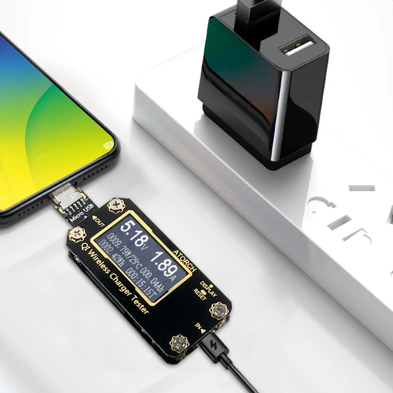 

QI Wireless Charger 7 in 1 USB tester DC Digital voltmeter amperimetro voltagecurrent meter ammeter detector power bank charger