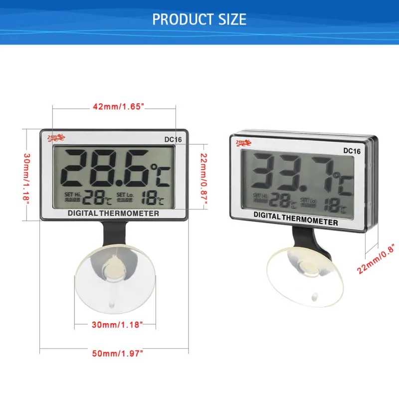 Digital LCD Fish Tank Aquarium Thermometer Submersible Water Digital Electronic Aquarium Temperature Alarm Control Tool  Supply (4)