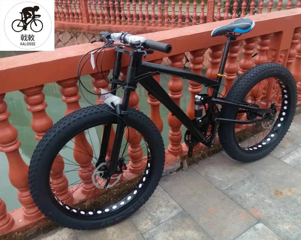 Kalosse M310 Fat bike 26*4,0 дюймов, снежный велосипед с полной подвеской, горный велосипед, 24 скорости, 26er