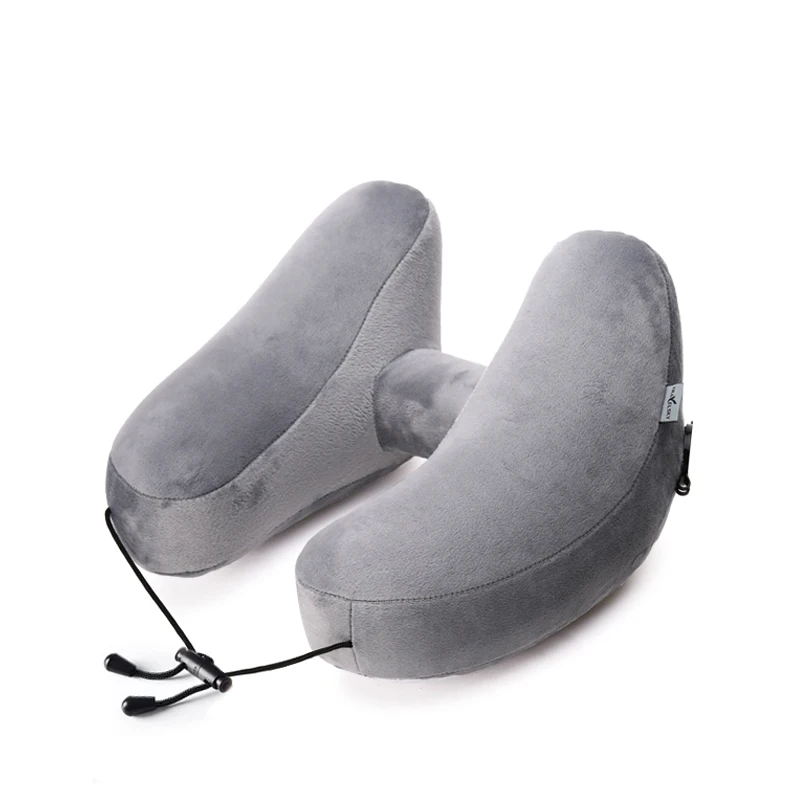 Новинка, аксессуары для путешествий, подушка для путешествий, h-образная форма, подушка для путешествий, надувные подушки для деловых поездок и путешествий - Цвет: gray