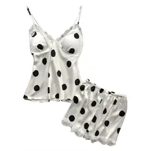 SAGACE, женское сексуальное белье, атласная кружевная Пижама с точками, нижнее белье, комплект нижнего белья, высокое качество, модное белье