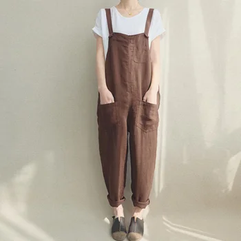 cotton linen dungarees