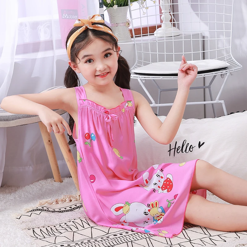 Cute Kids Sleeping Dress Toddler Girls Nightgown autumn Summer Cartoon