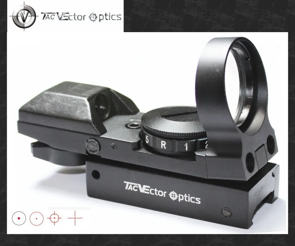 

Vector Optics Phantom 1x28 Compact Multi Reticle Red Green Dot Scope Open Gun Sight