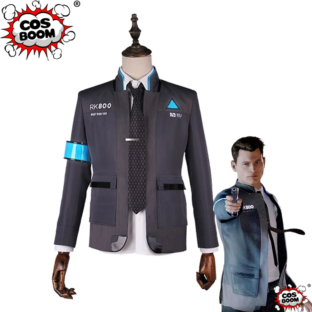 Cosboom Game Detroit Become Human Connor Cosplay Costume Mens Jacket