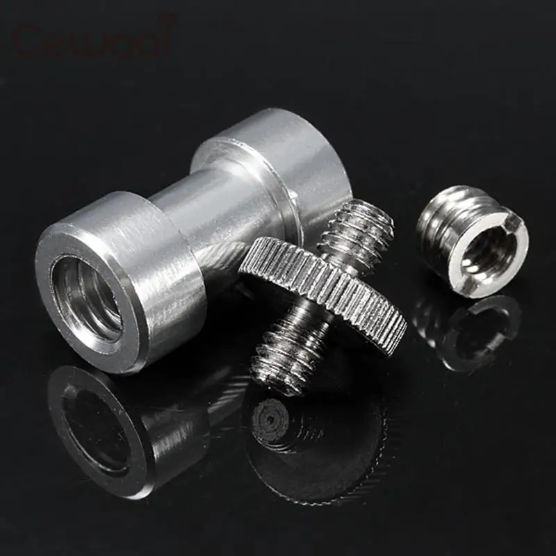 

3pcs 1set 6 In 1 1/4" 3/8" Tripod Thread Screw Mount Camera Spigot Convert Adapter Kit 1/4" Female to 3/8" Female spigot Adapter