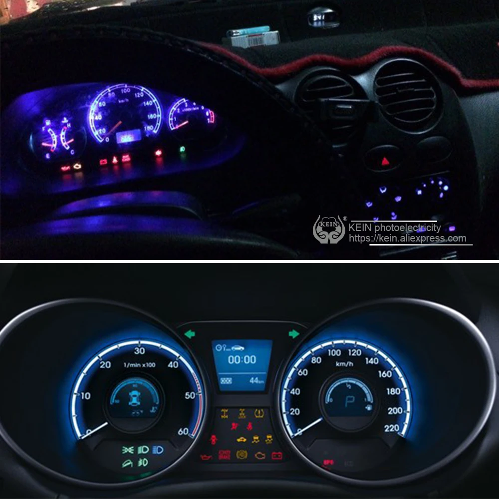 KEIN 10 шт. B8.5D светодиодные автомобильные лампы B8.5 T5 COB Авто приборная панель