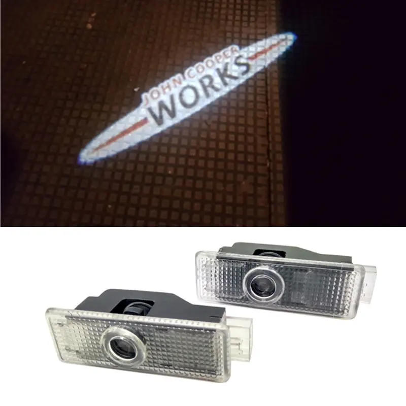 

2x For BMW MINI Cooper One S R55 R53 R57 R58 R59 R60 F55 F56 R52 Countryman Clubman LED Car Door Logo Welcome Light Warning Lamp