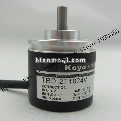 

Hot TRD-2T1024V Koyo rotary encoder 1024 pulses shaft diameter 6mm outer diameter of 38mm