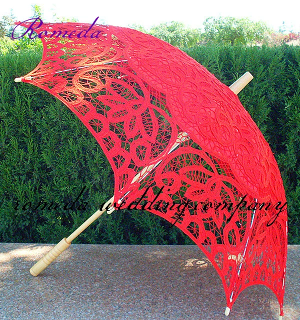 Red lace parasol Clearance