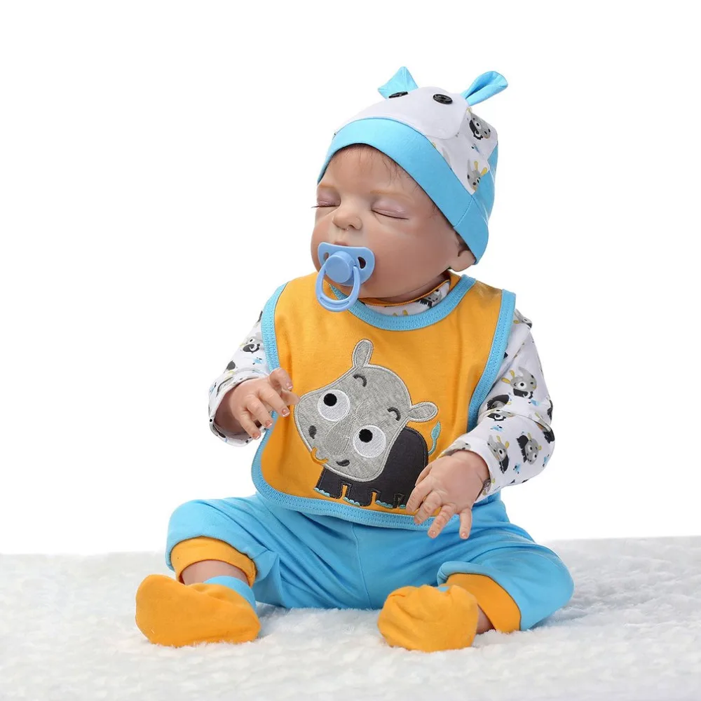 

NPK Doll 56cm Reborn Baby Doll Alive Newborn Doll Handmade Lifelike Silicone Full Vinyl Body Wear nfant Clothes Kids Playmates