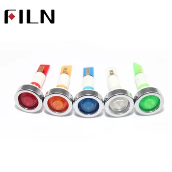 

FILN 10mm diameter red green blue plastic 12v 220v pilot lamp signal indicator light
