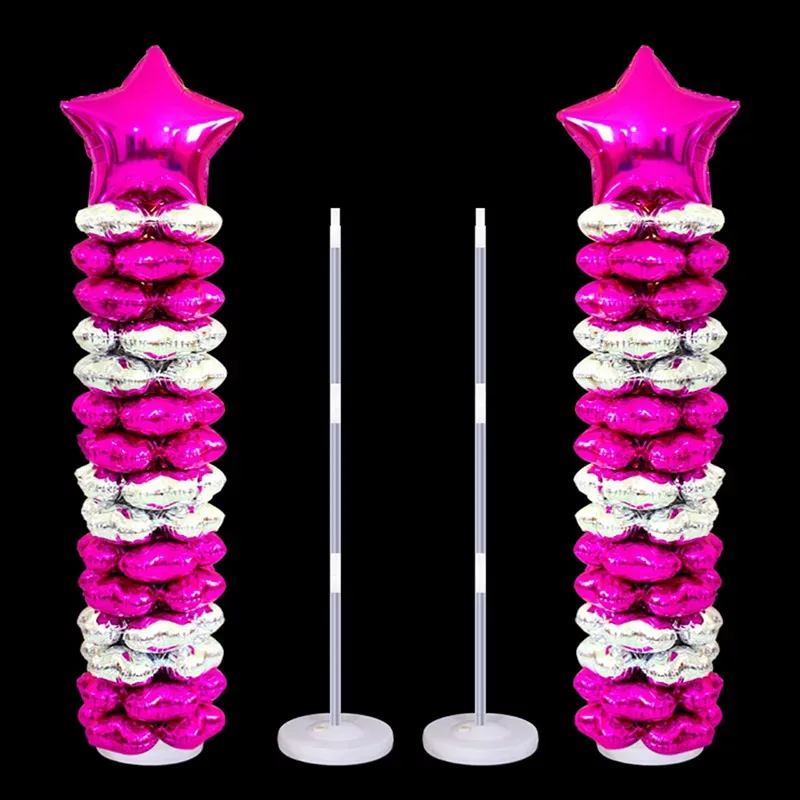 

2Sets Balloons Column Stand Kits Arch Stand with Frame Base and Pole Wedding Birthday Party Decor Balloons Accessories Supplies
