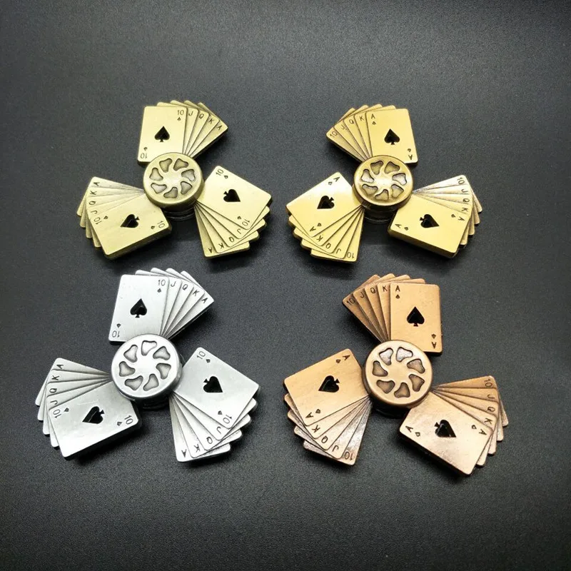 

Retro Bronze Metal Poker fidget spinner Lasting rotation Low noise High Speed Fine craft hand spinner Adults Kid Fidget Spiner