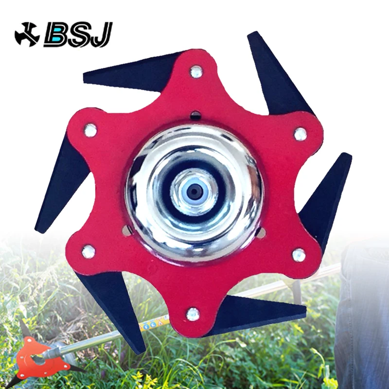 2019 NEWEST 6 Teeth Brush Cutter Blade Trimmer Metal Blades Trimmer Head 65Mn Garden Grass Trimmer Head For Lawn Mower