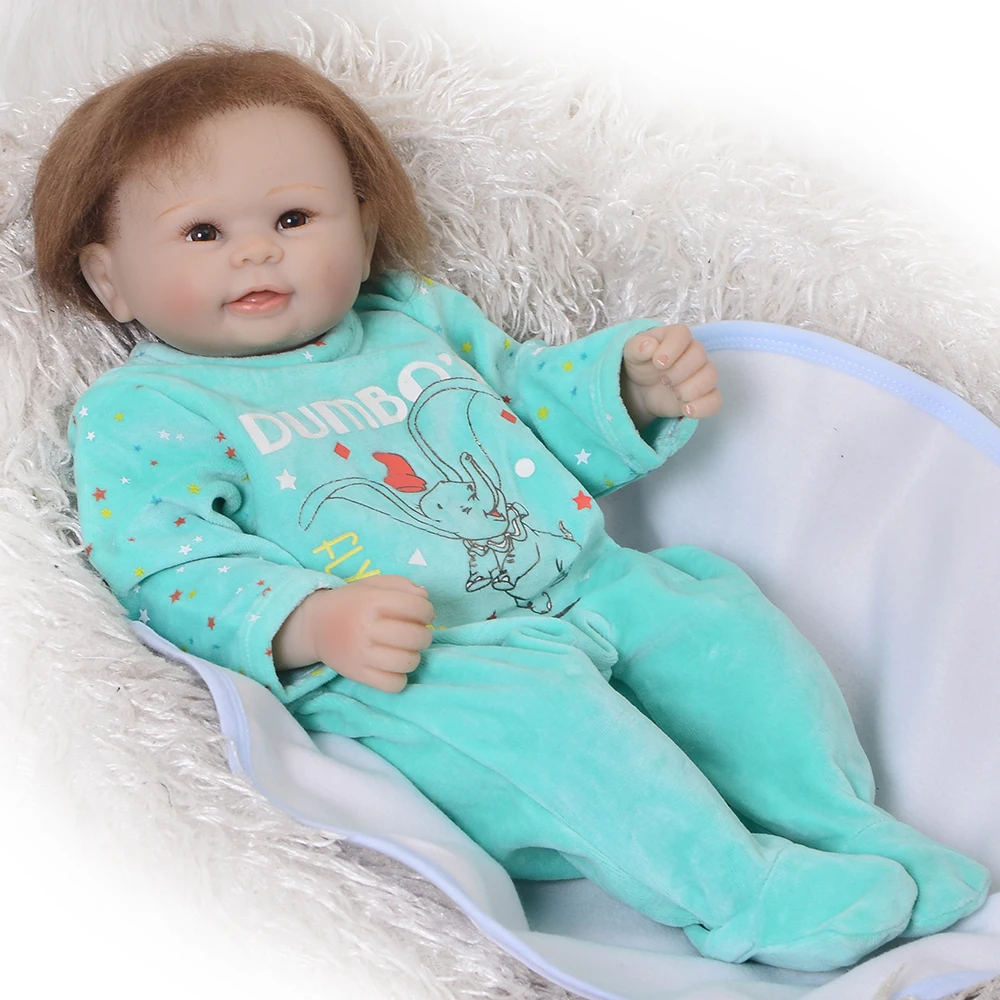 

New Style 20' 50 cm Reborn Baby Boy Full Silicone Body Reborn Dolls Realistic Kids Playmates Baby Toys Boy Christmas Gifts